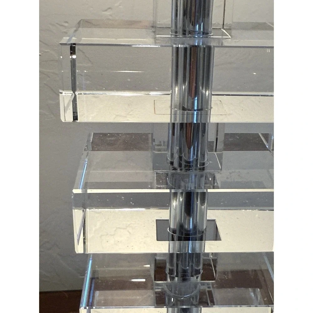 Acrylic‎ Table Office Lamp Clear geometric Cube 14